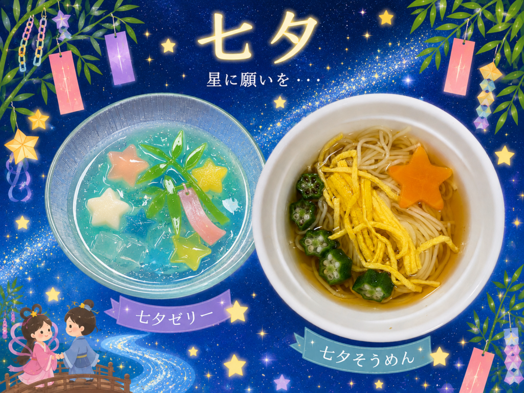 七夕ゼリー、そうめん